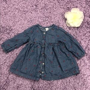 Baby Gap denim button down dress